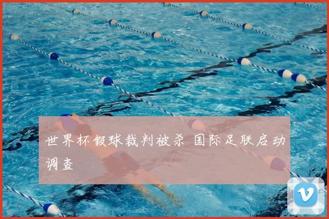 世界杯假球裁判被杀 国际足联启动调查